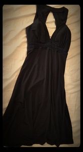 Woman's black cocktail dress